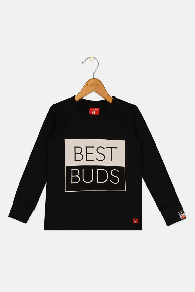 Hamleys Kids Girls Graphic Print Long Sleeve T-Shirt, Black - Image 1